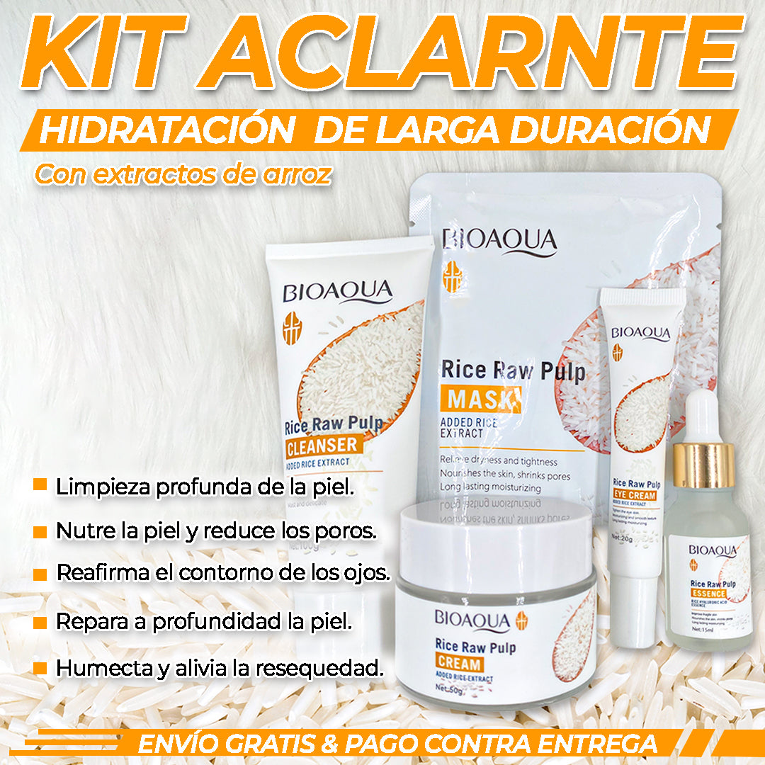 Combo Facial de Arroz BIOAQUA – Piel de Porcelana