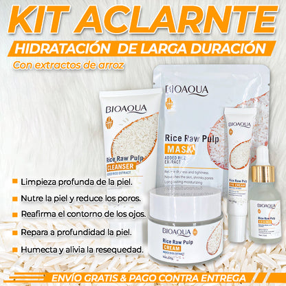 Combo Facial de Arroz BIOAQUA – Piel de Porcelana
