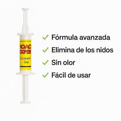 Roach Expert Gel - Elimina cucarachas desde la raíz (5g)